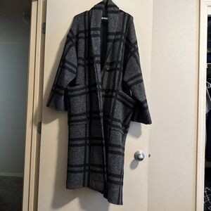Gray Plaid Women's Coat